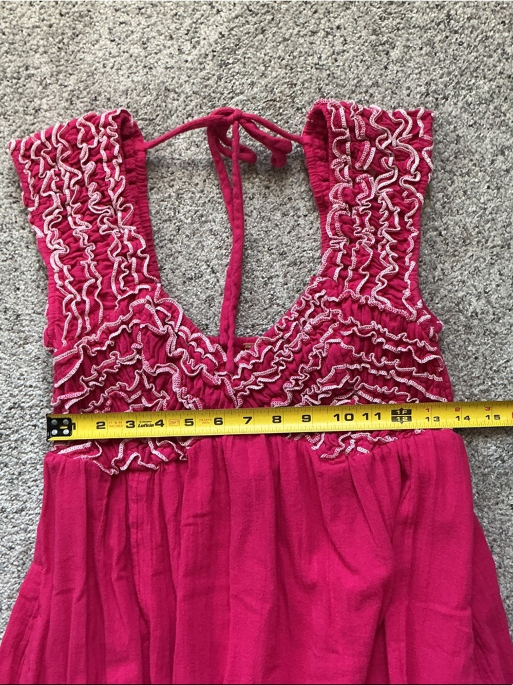 New Free People Feel the Frill Midi Dress ~ Love Potion - Picture 5 of 8
